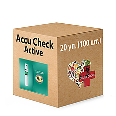 Тест-смужки Акку-Чек Актив 100 штук (Accu-Chek Active) 20 пачок