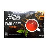 Чай чорний Milton Earl Grey Strong з бергамотом, 80 пакетиків, 120 г.