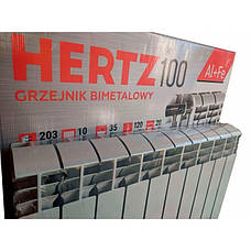 Біметалевий радіатор опалення Hertz 500/80 (1 секция), фото 2