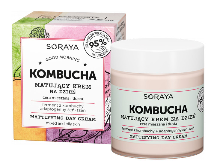 Матуючий денний крем для обличчя Soraya Kombucha, фото 1
