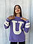 Теплий жіночий светр модний в'язаний молодіжний, білий, капучино, зелений, чорний, блакитний, розмір 42-46, фото 8