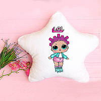 Подушка ночник кукла LOL - светящийся декор в детскую комнату, подарок для девочки Мех плюш