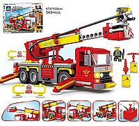 Конструктор для хлопчика пожежна бригада 80536 (349 деталей) Конструктор пожежна машина фігурки
