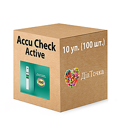 Тест-смужки Акку-Чек Актив 100 штук (Accu-Chek Active) 10 пачок