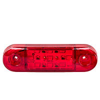 Повторитель габарита палец широкий 9 LED 12/24V красный 25*88*14мм TH-92-red 2