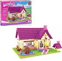 Конструктор для девочки загородный домик AUSINI Fairyland 24804 (457 деталей) Конструктор розовый дом