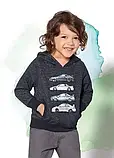Дитяча кофта-лонгслів Lupilu для хлопчика 98-104 машини, фото 2