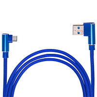 Кабель USB - Type С Blue 90° 200 Bl 90° 2