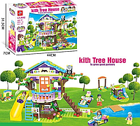 Конструктор для девочки домик на дереве L.X.A 062 (587 деталей) Конструктор розовый домик