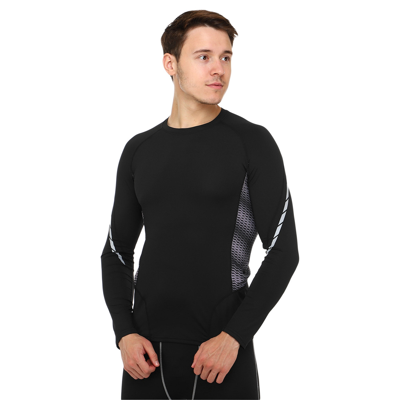 Спортивна футболка чоловіча Zelart Lidong 509 розмір XL (175-180 см) Black-White