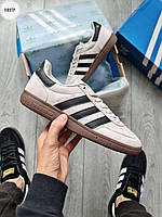 Кросівки чоловічі Adidas Spezial HandBall Light Grey Кеди Адідас Спеціал сірі натуральний замш демісезон