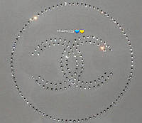 Термоналіпка зи страз chanel/термонаклейка аплікація патчі декор одягу шанель