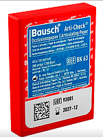 Bausch BK-63 ( Бауш БК-63 ) 40 мкм Бумага артикуляционная , синяя/красная, 200 листов