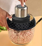 Скляний подрібнювач харчових продуктів 2 в 1 DSP KM-4072, Подрібнювач продуктів, Блендер-чопер, фото 8