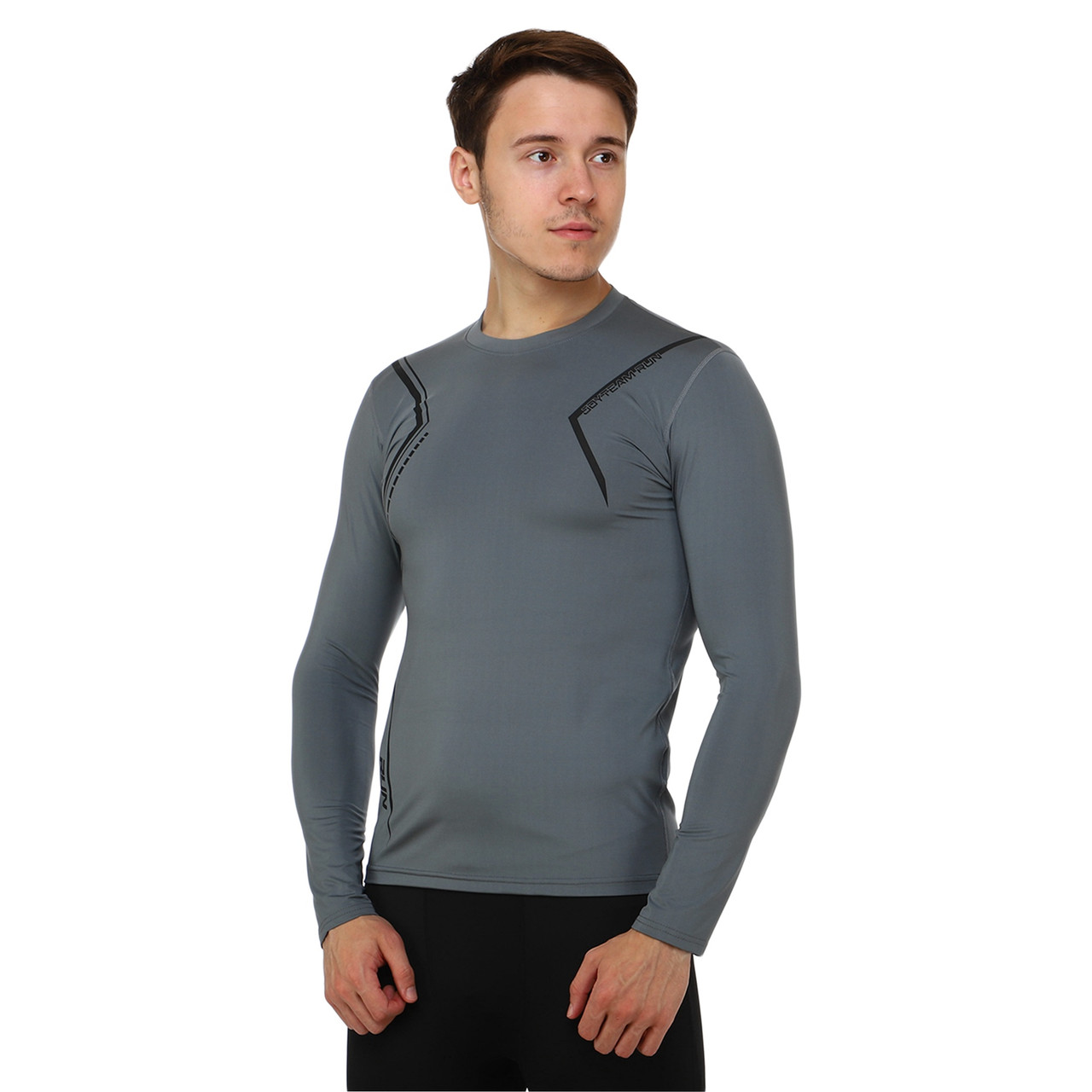 Спортивна футболка чоловіча Zelart Lidong 510 розмір 2XL (180-185 см) Grey-Black