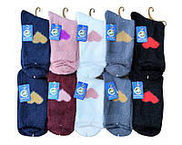 Шкарпетки жіночі Шугуан вовна кролика 36-41 кольорові з принтом