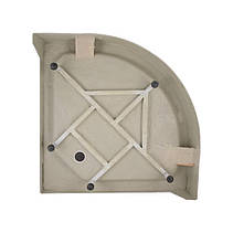 Душовий піддон 80*80*14 см напівкруглий з панеллю і ніжками Lidz KAPIELKA (Польща), фото 4