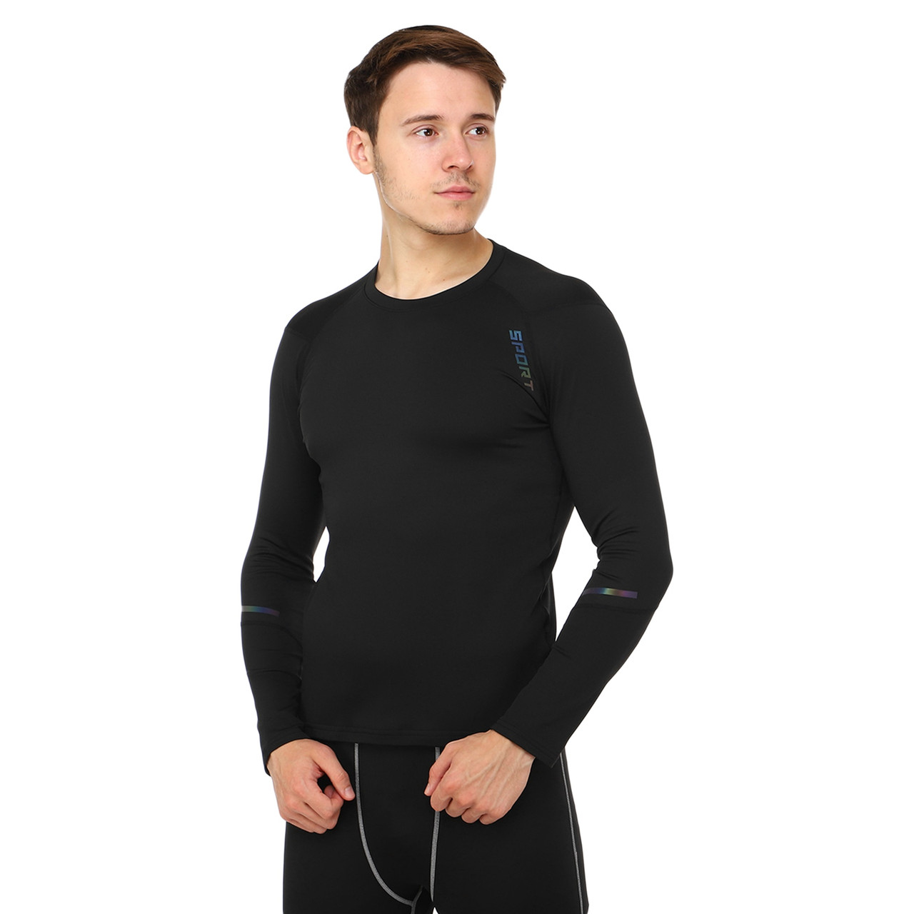 Спортивна футболка чоловіча Zelart Lidong 512 розмір XL (175-180 см) Black-White