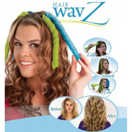 Чарівні бігуді Hair Wavz для волосся будь-якої довжини - фото 3 - id-p1913394694