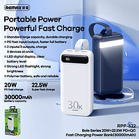 Power Bank REMAX RPP-522 30000 mAh 22.5W | Повербанк | Быстрая зарядка для телефона