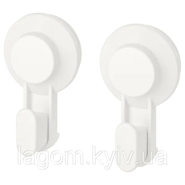 Гачки вішалки на присосках 2 шт IKEA TISKEN тримачі для рушників вішаки ІКЕА ТІСКЕН