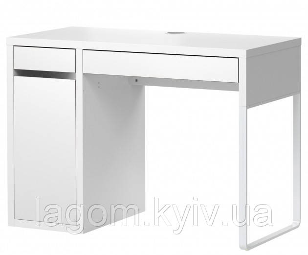 Письмовий стіл IKEA MICKE 105x50 см білий комп'ютерний столик, стіл для ноутбука, робочий ІКЕА МІККЕ