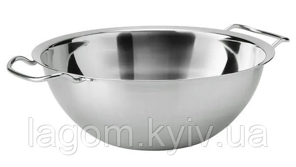 Миска для водяної бані з неіржавкої сталі IKEA KLOCKREN 24 см вставка для соусів/ десертів ІКЕА КЛОККРЕН