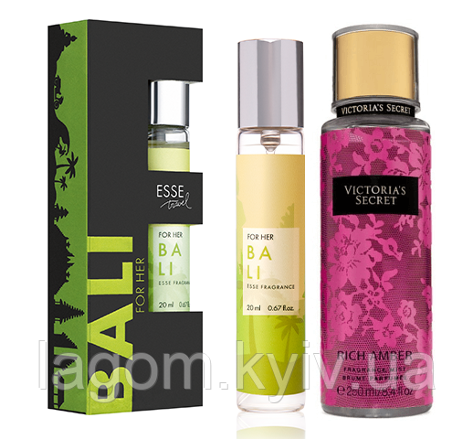 Жіночий міні-парфум аналог Rich Amber Victoria's Secret 20 ml Esse Bali Travel парфуми, парфумована вода