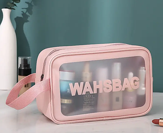 Жіноча косметичка WASHBAG Medium 26х15х8,5 см рожевий пляжний кейс для косметики, дорожній органайзер
