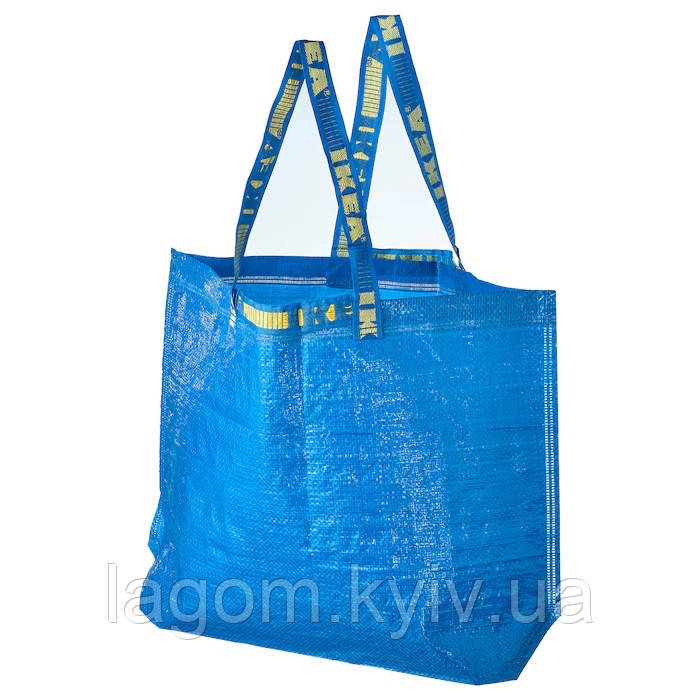 Велика міцна господарська екосумка IKEA FRAKTA 45x18x45 см/36 л синя сумка ІКЕА ФРАКТА