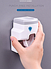 Автоматичний настінний дозатор для зубної пасти з тримачами для зубних щіток, фото 4