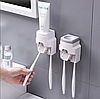 Автоматичний настінний дозатор для зубної пасти з тримачами для зубних щіток, фото 7