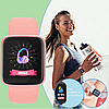 Смарт-годинник Bluetooth для Apple і Android рожевий розумний браслет, фото 5