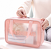 Жіноча водонепроникна сумка-косметичка WASHBAG large рожевий кейс для косметики, дорожня сумочка, фото 5