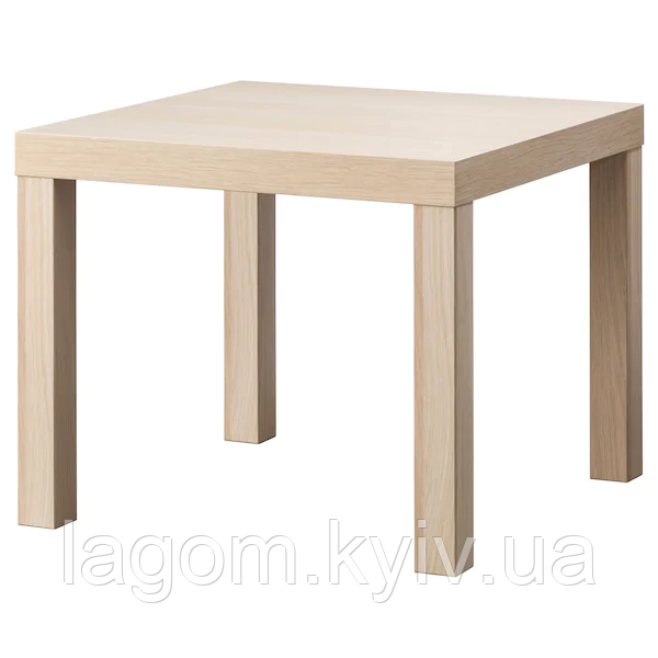 Журнальний столик IKEA LACK бежевий дуб 55x55 см квадратний кавовий столик ІКЕА ЛАК