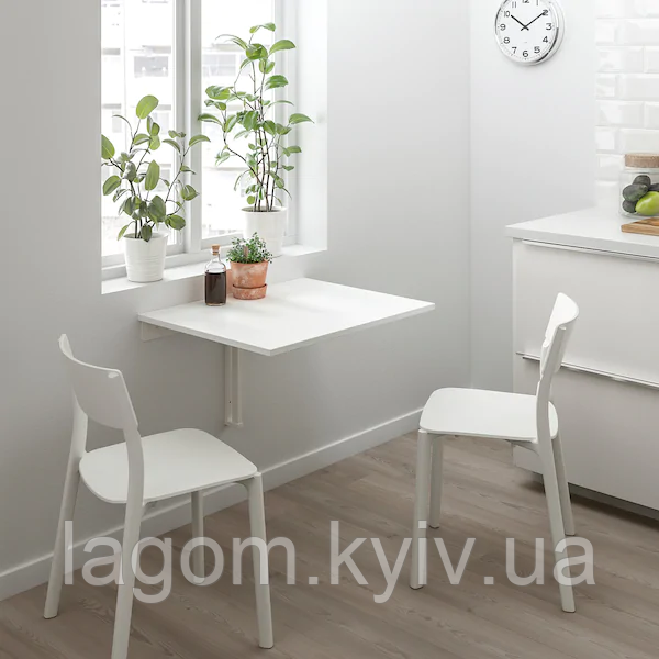 Стіл пристінний 74x60 см IKEA NORBERG відкидний трансформер барний ІКЕА НОРБЕРГ