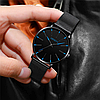 Наручний годинник Geneva Fashion Blue сітчастий ремінець мінімалістичний кварцовий годинник чоловічий/жіночий (унісекс), фото 6