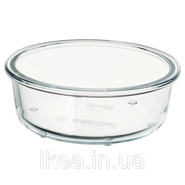 Форма для випікання скляна кругла жароміцна 400 мл IKEA 365+ ІКЕА харчовий контейнер