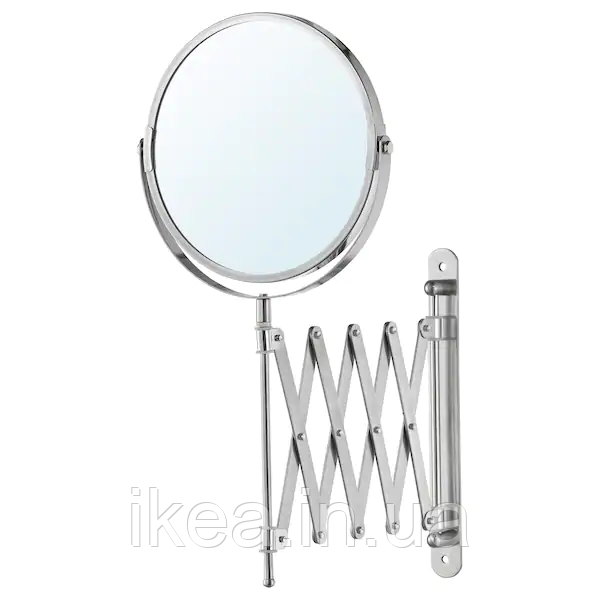 Дзеркало настінне висувне для ванної кімнати IKEA FRÄCK двостороннє косметичне для макіяжу ІКЕА ФРЕКК