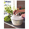 Сушарка-миска друшляк для листя салату IKEA TOKIG пластикова біла сушка для зелені ІКЕА ТОКІГ, фото 3