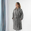 Жіночий банний махровий халат 100 % бавовна IKEA ROCKÅN сірий розмір L/XL ІКЕА РОККОН, фото 3