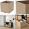 Коробка IKEA KOSINGEN 33x38x33 см бежевий органайзер для зберігання речей ІКЕА, фото 2