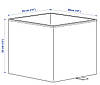 Коробка IKEA KOSINGEN 33x38x33 см бежевий органайзер для зберігання речей ІКЕА, фото 7