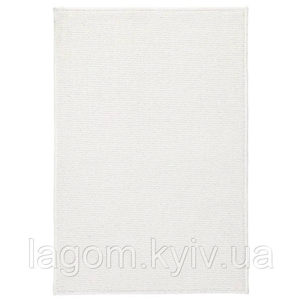 Килимок для ванної кімнати білий однотонний IKEA FINTSEN 40x60 см ІКЕА ФІНСТЕН
