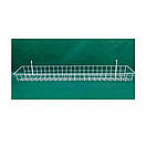 Кошик сітчатий навісний 43 х 10 см борт 8 см на торгову сітку Кошик - Полиця металевий білий на сітку, фото 5