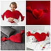 Іграшка серце з ручками IKEA FAMNIG HJÄRTA 40x101 см плюшева червона м'яка ІКЕА ФАМНІГ ЄРТА, фото 2
