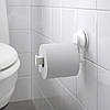 Держак для туалетного паперу IKEA TISKEN на вакуумній присоці білий ІКЕА ТІСЕН, фото 4