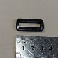 Перетяжка пластиковая чёрная для ленты шириной 25 мм, 32х15 мм