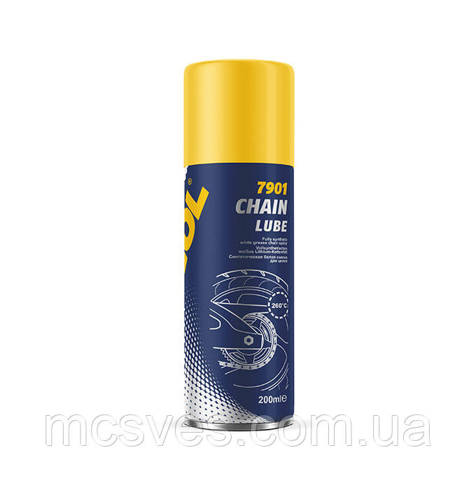 Мастило для приводних ланцюгів "CHAIN LUBE", Аерозоль 200ml, 7901, фото 1
