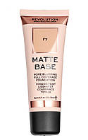 Матовая тональная основа для лица Makeup Revolution Matte Base Foundation, F7